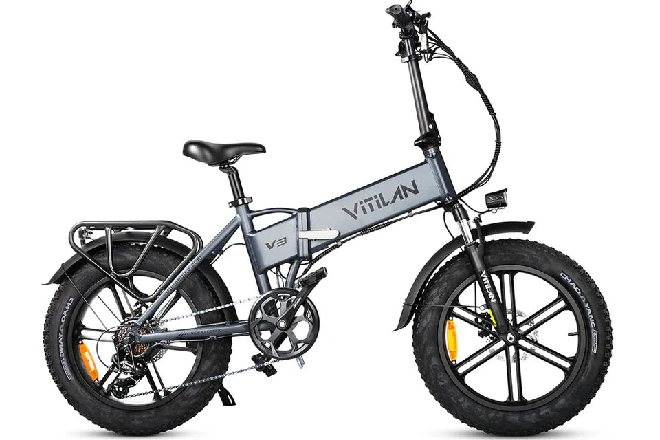VITILAN V3 2.0 Electric Bike – 750W Motor | 48V 13Ah Battery | 20″ × 4.0″ Fat Tyres | Folding All-Terrain E-Bike | Full Suspension Comfort