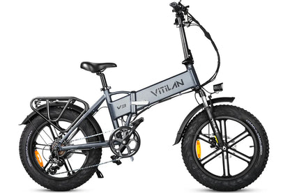 VITILAN V3 2.0 Electric Bike – 750W Motor | 48V 13Ah Battery | 20″ × 4.0″ Fat Tyres | Folding All-Terrain E-Bike | Full Suspension Comfort