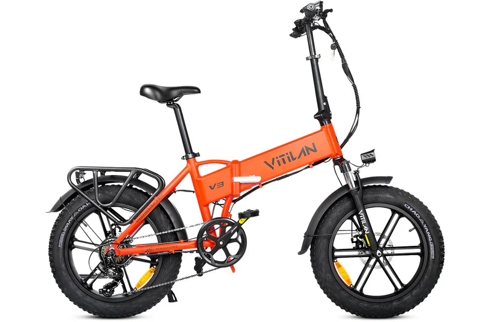 VITILAN V3 2.0 Electric Bike – 750W Motor | 48V 13Ah Battery | 20″ × 4.0″ Fat Tyres | Folding All-Terrain E-Bike | Full Suspension Comfort