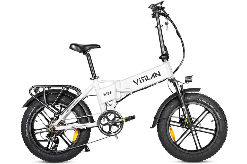 VITILAN V3 2.0 Electric Bike – 750W Motor | 48V 13Ah Battery | 20″ × 4.0″ Fat Tyres | Folding All-Terrain E-Bike | Full Suspension Comfort