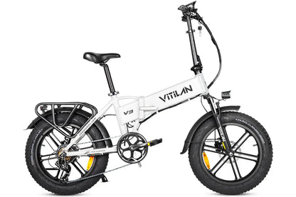 VITILAN V3 2.0 Electric Bike – 750W Motor | 48V 13Ah Battery | 20″ × 4.0″ Fat Tyres | Folding All-Terrain E-Bike | Full Suspension Comfort