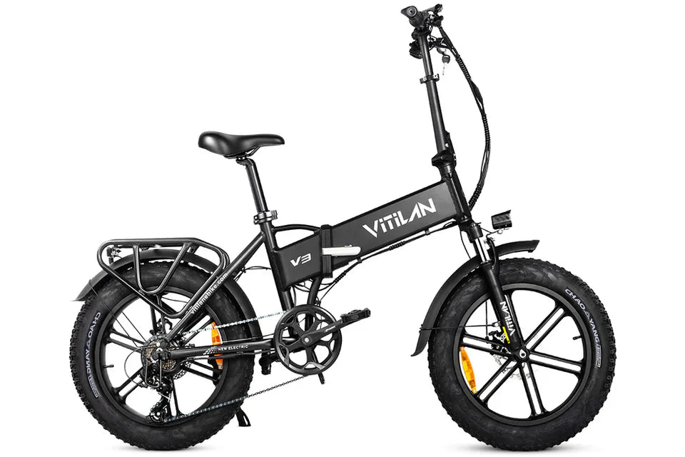 VITILAN V3 2.0 Electric Bike – 750W Motor | 48V 13Ah Battery | 20″ × 4.0″ Fat Tyres | Folding All-Terrain E-Bike | Full Suspension Comfort