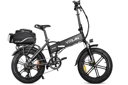 VITILAN V3 2.0 Electric Bike – 750W Motor | 48V 13Ah Battery | 20″ × 4.0″ Fat Tyres | Folding All-Terrain E-Bike | Full Suspension Comfort
