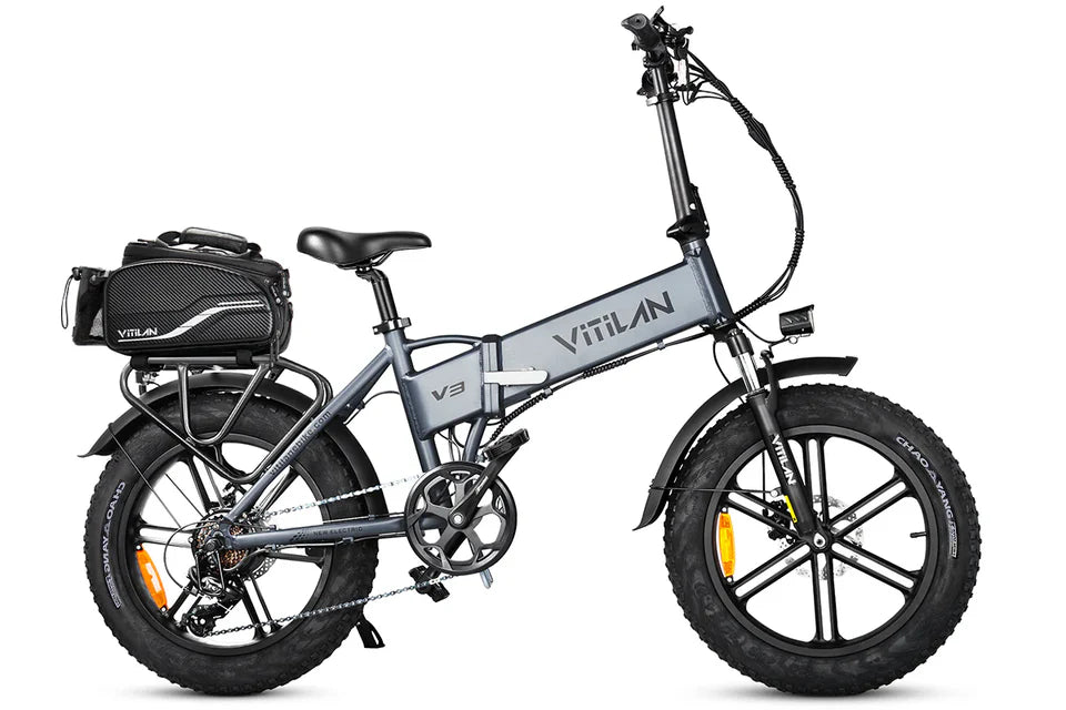VITILAN V3 2.0 Electric Bike – 750W Motor | 48V 13Ah Battery | 20″ × 4.0″ Fat Tyres | Folding All-Terrain E-Bike | Full Suspension Comfort
