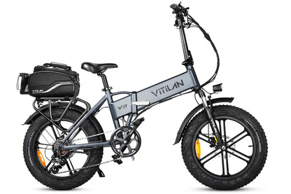 VITILAN V3 2.0 Electric Bike – 750W Motor | 48V 13Ah Battery | 20″ × 4.0″ Fat Tyres | Folding All-Terrain E-Bike | Full Suspension Comfort