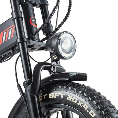 RANDRIDE YX20M Folding Electric Bike – 1000W Motor | 48V 17Ah Battery | 20″ × 4.0″ Fat Tyres | Full Suspension | Up to 90km Range | Folding All-Terrain E-Bike