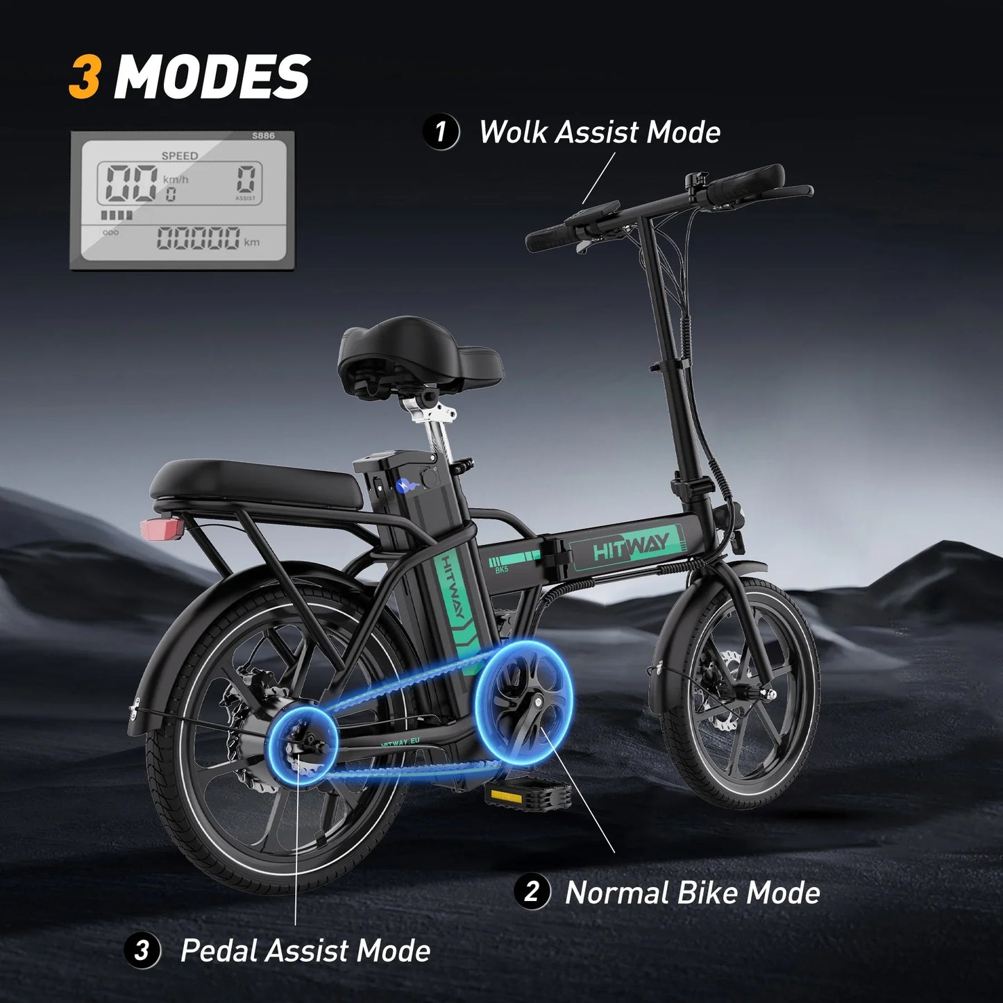 Hitway BK5S Folding Electric Bike 