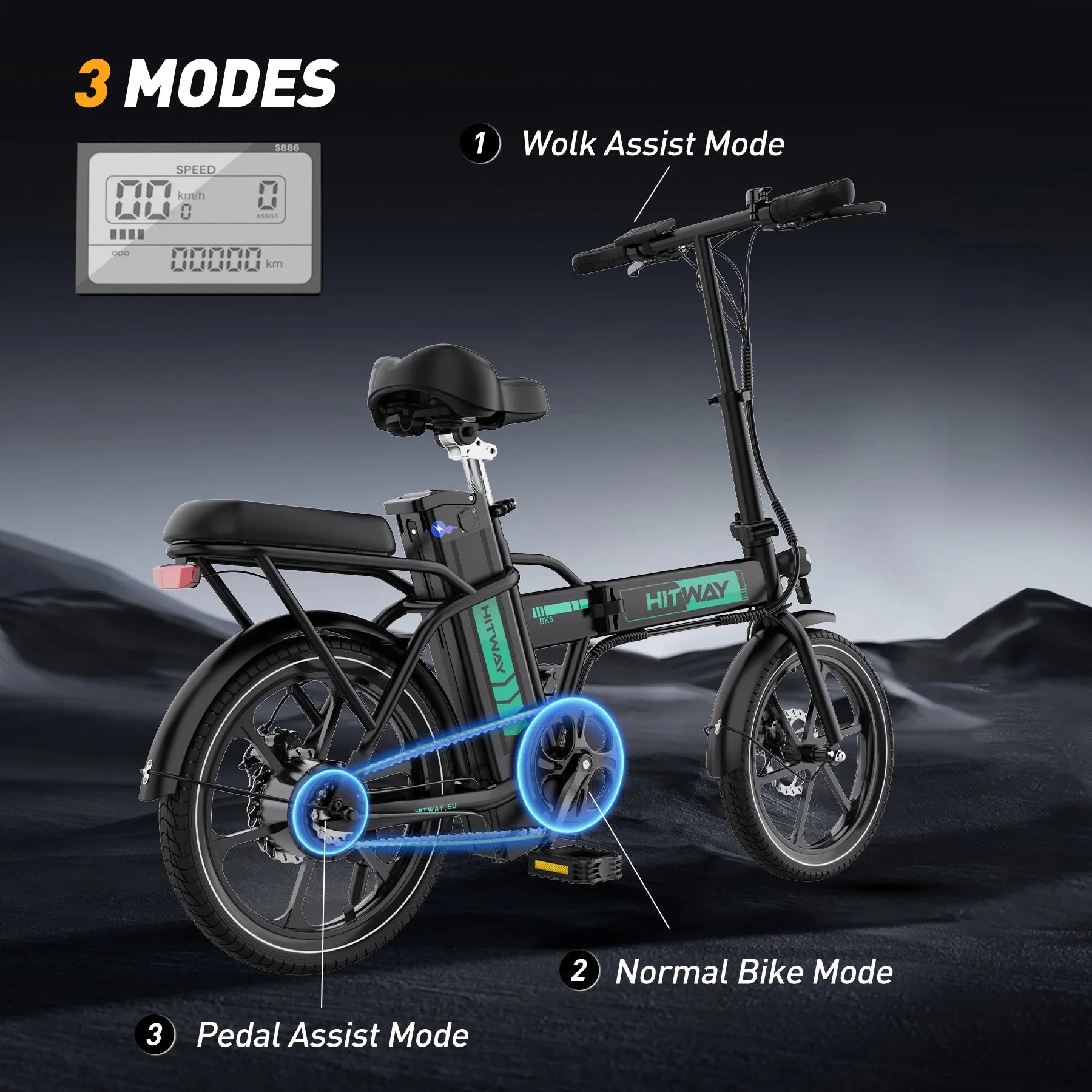 Hitway BK5S Folding Electric Bike 