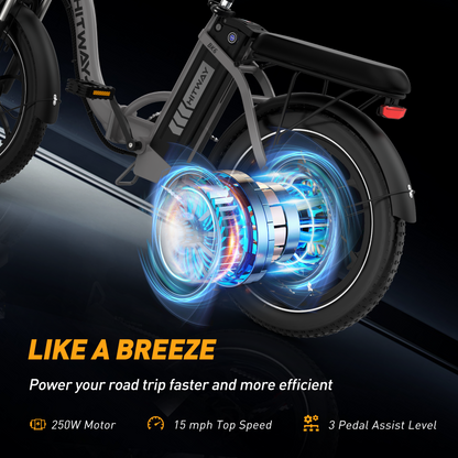 Hitway BK6S Folding Electric Bike – 250W Motor | 12Ah Battery