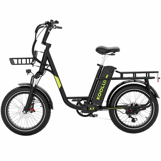 KOOLUX X7 Electric Bike – 750W Motor | 48V 25Ah Battery | 20″ × 4.0″ Fat Tyres | Hydraulic Brakes | Up to 120km Range | Cargo Utility E-Bike