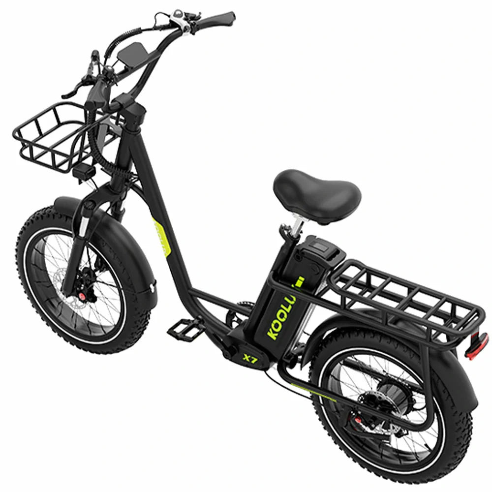 KOOLUX X7 Electric Bike – 750W Motor | 48V 25Ah Battery | 20″ × 4.0″ Fat Tyres | Hydraulic Brakes | Up to 120km Range | Cargo Utility E-Bike