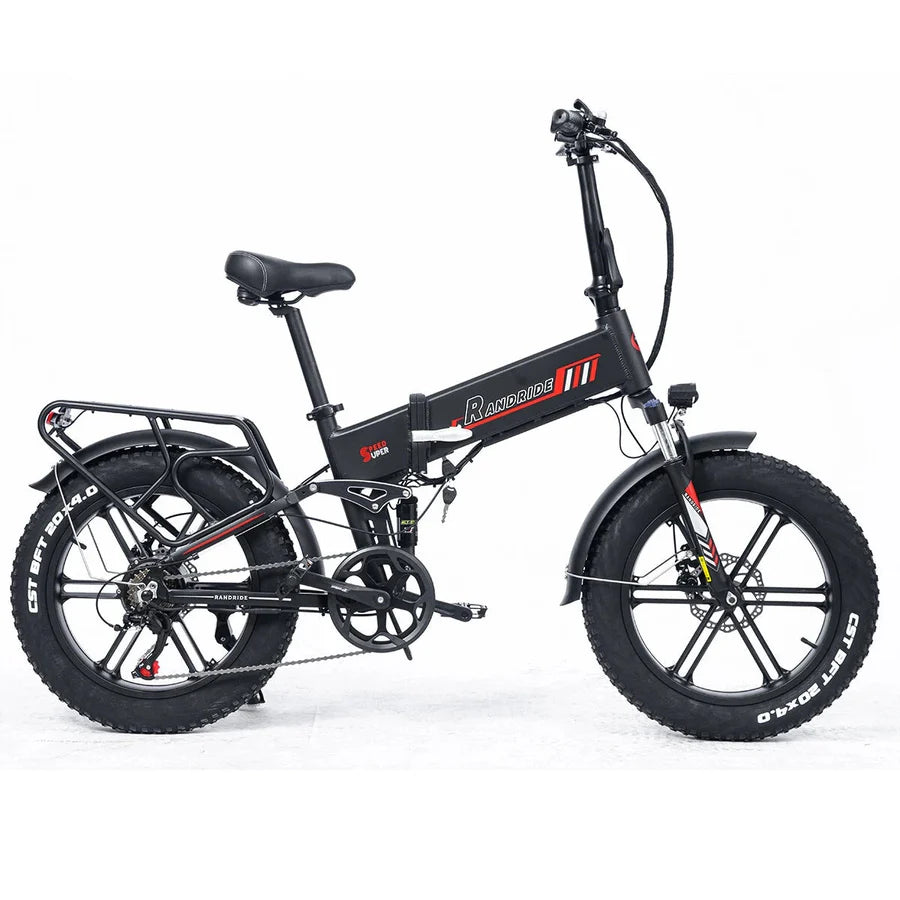 RANDRIDE YX20M Folding Electric Bike – 1000W Motor | 48V 17Ah Battery | 20″ × 4.0″ Fat Tyres | Full Suspension | Up to 90km Range | Folding All-Terrain E-Bike