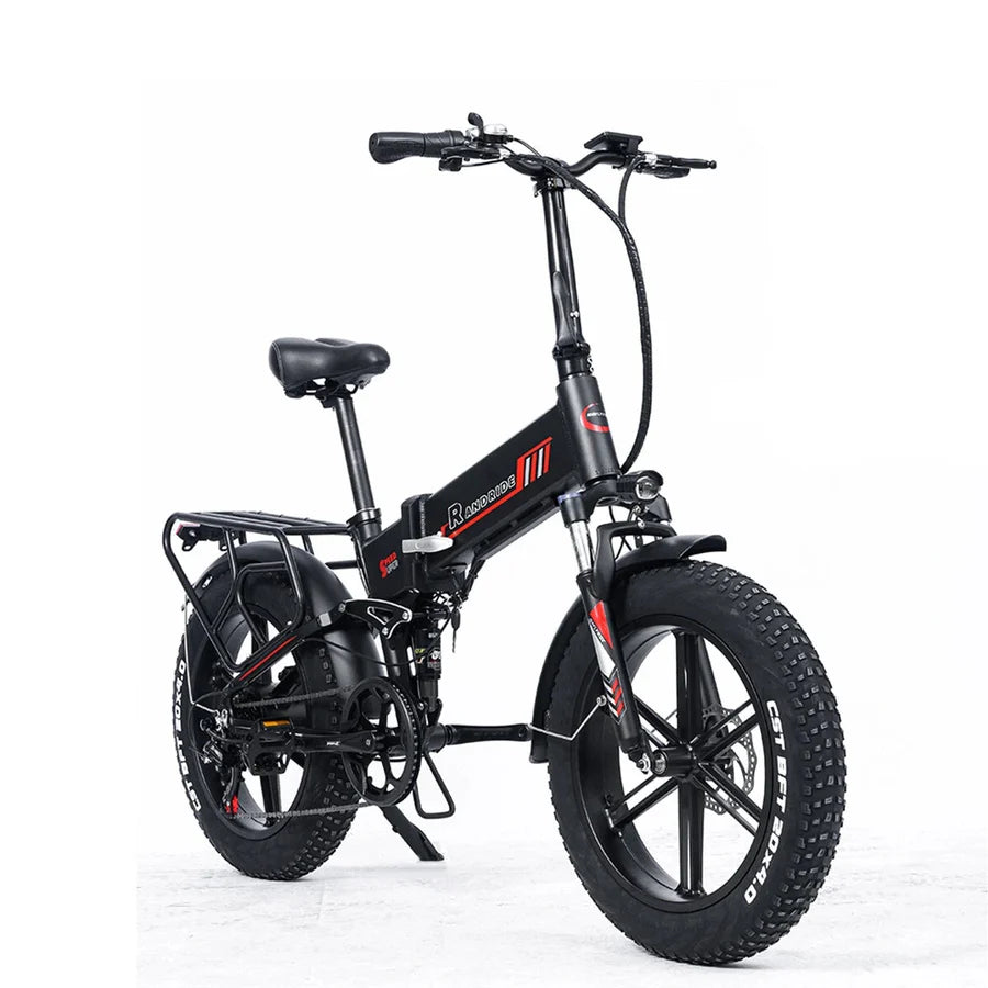 RANDRIDE YX20M Folding Electric Bike – 1000W Motor | 48V 17Ah Battery | 20″ × 4.0″ Fat Tyres | Full Suspension | Up to 90km Range | Folding All-Terrain E-Bike