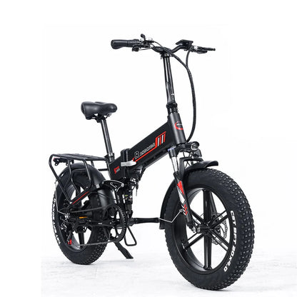 RANDRIDE YX20M Folding Electric Bike – 1000W Motor | 48V 17Ah Battery | 20″ × 4.0″ Fat Tyres | Full Suspension | Up to 90km Range | Folding All-Terrain E-Bike