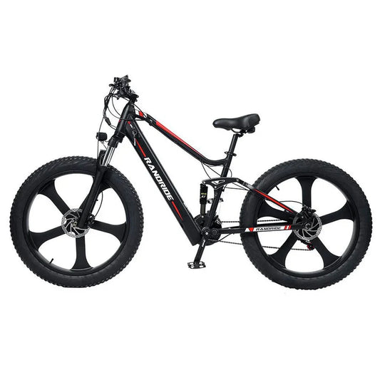 RANDRIDE YX90M Electric Bike – 1000W Motor | 48V 13.6Ah Battery | 26″ × 4.0″ Fat Tyres | Full Suspension | Hydraulic Brakes | Up to 90km Range