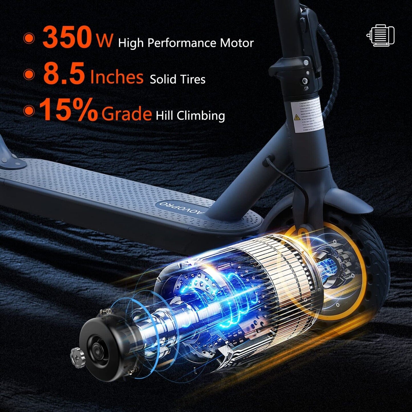 AOVOPRO AV01 Electric Scooter – 350W Motor | 10.5Ah Battery