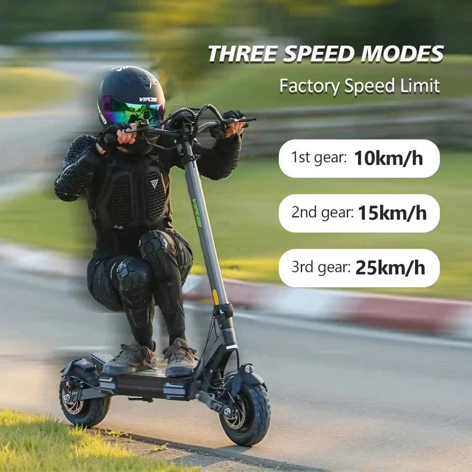 VIPCOO VS6 Pro Performance Electric Scooter – 2400W Motor | 52V 20.8Ah Battery | Disc Brakes | Adult Off-Road Scooter | 50–65 km Range